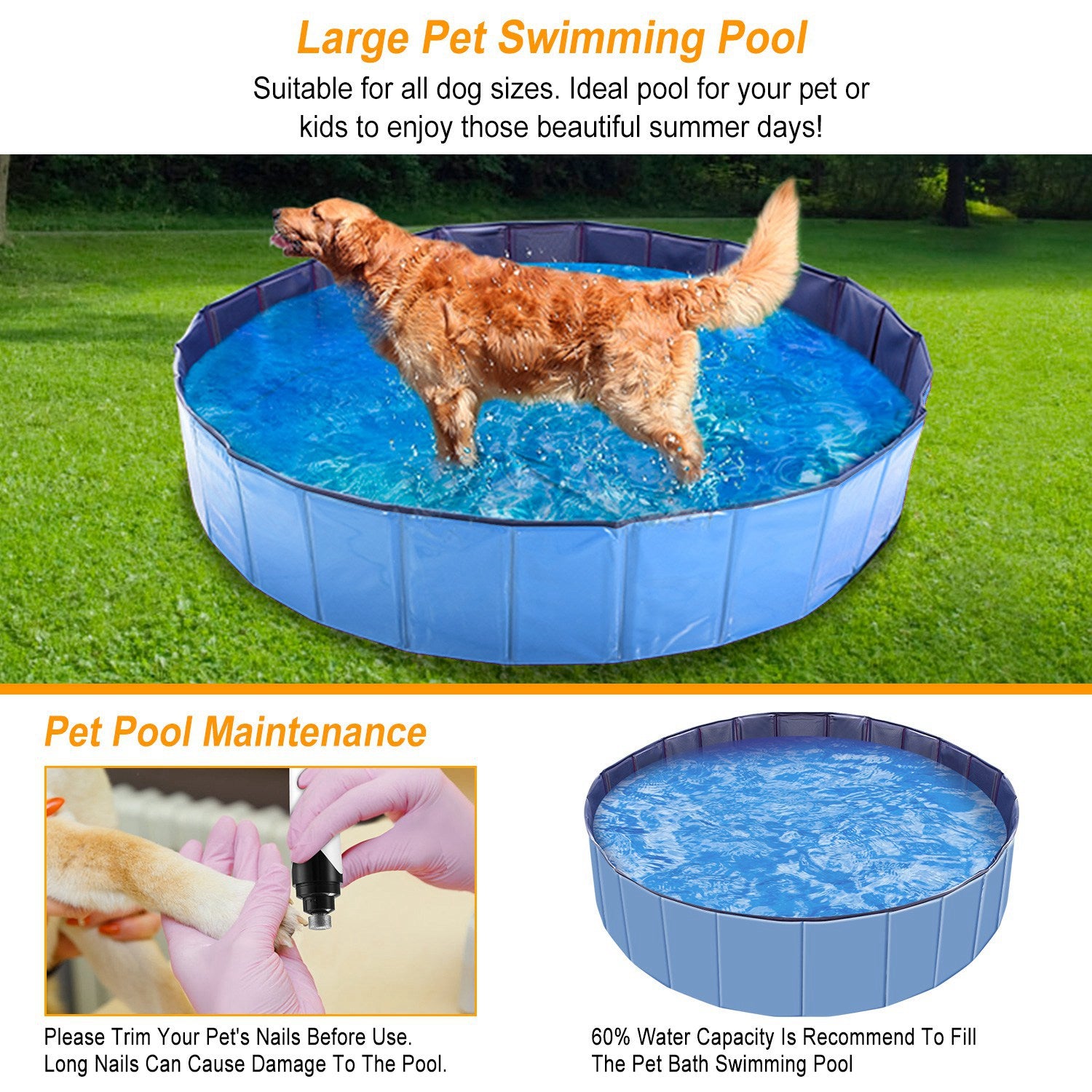 Piscina portátil XL, para nuestros grandotes