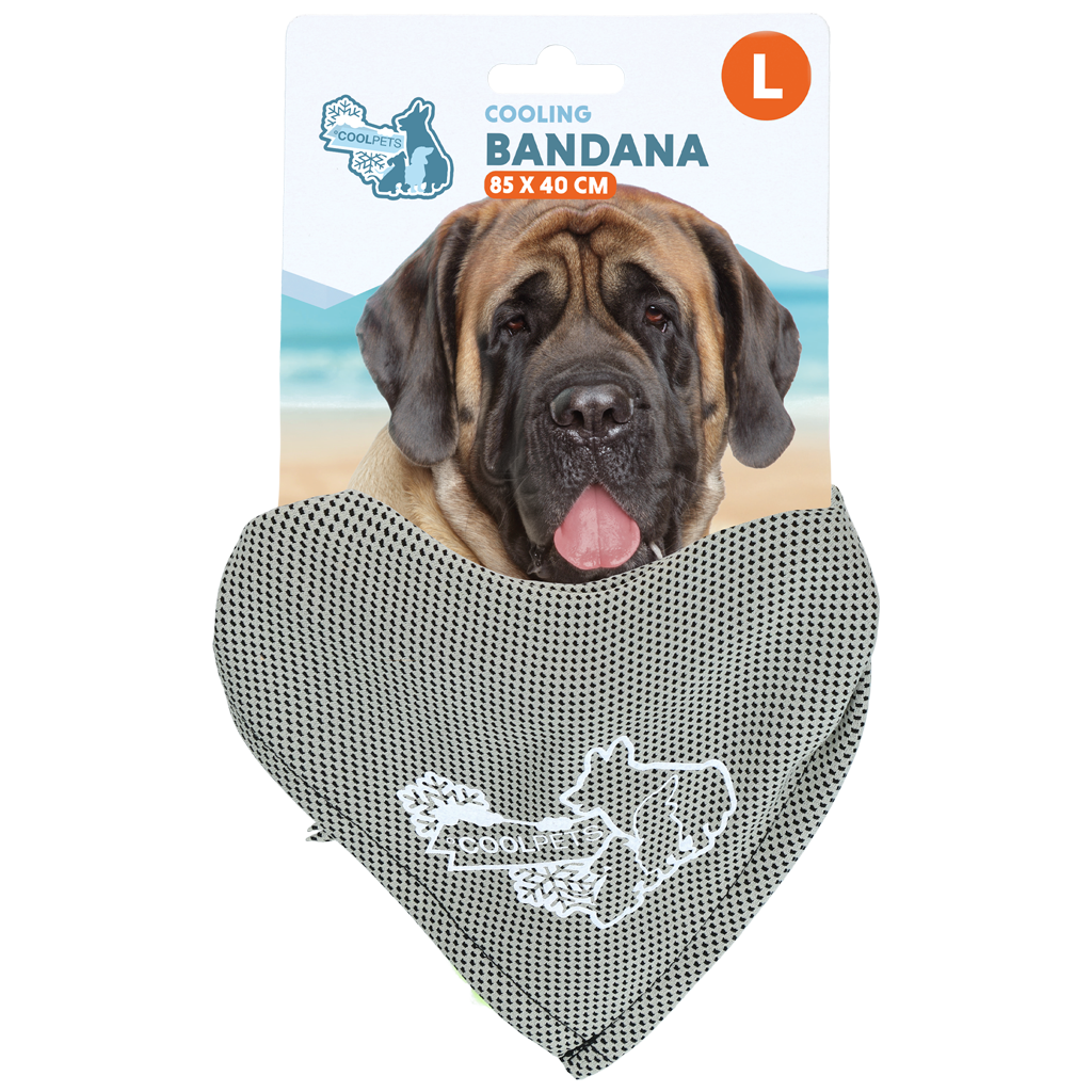 Coolpets Bandana refrigerante beige en tres tamaños