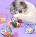 Juguete para gatos: bola con ratón