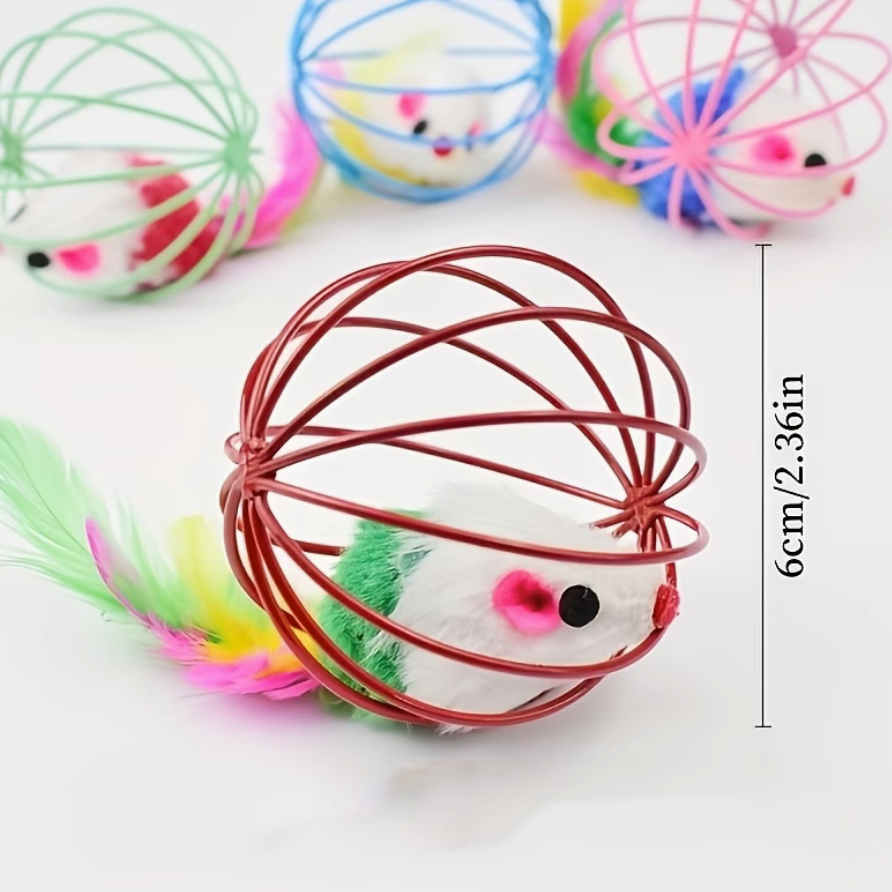 Juguete para gatos: bola con ratón