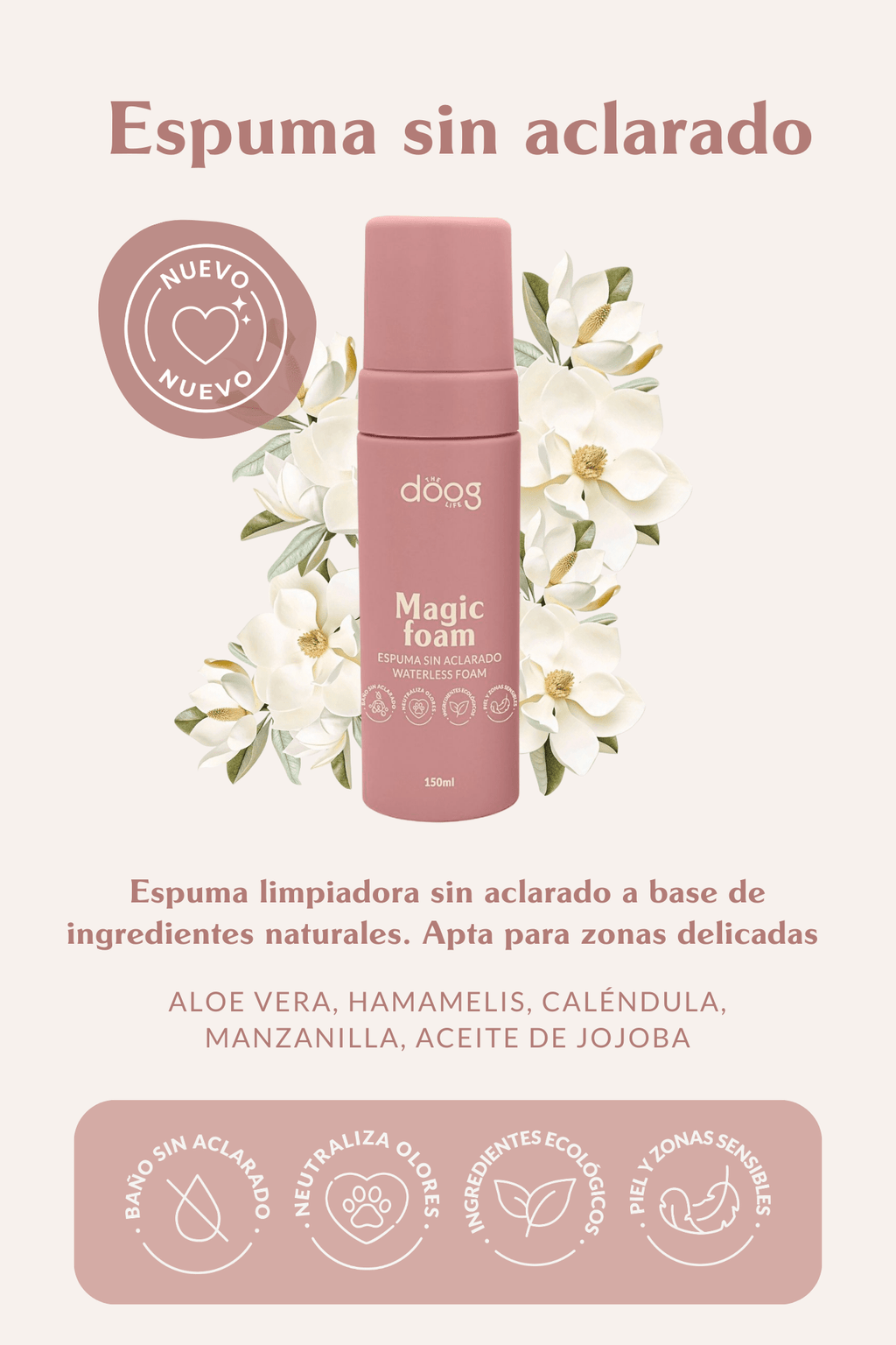Espuma limpiadora sin aclarado - Doggy's corner
