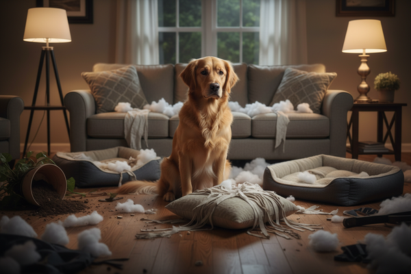 Perro destructor de salón